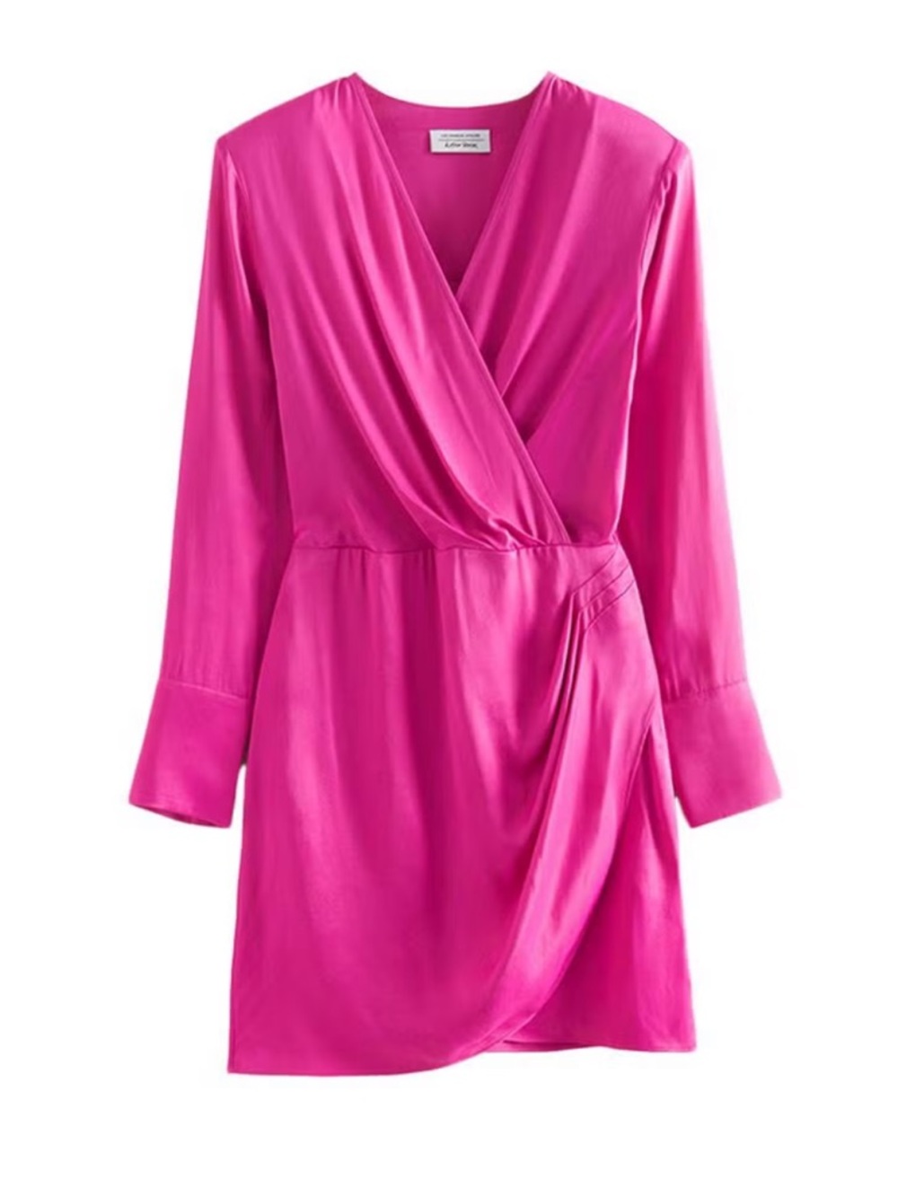 & Other Stories Los Angeles atelier Faux Wrap Dress - Hot Pink size 8 new